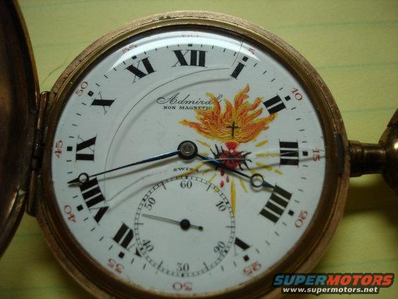 Admiral non-magnetic pocket watch with Roman numerals and a sub-dial