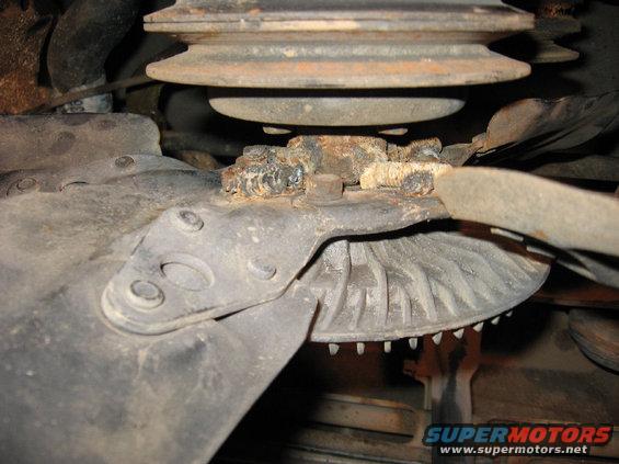 weldedfan.jpg Some jackass welded the fan to the water pump with bolts laid sideways. Couldn't even get the pump off til the crank pulley was off.