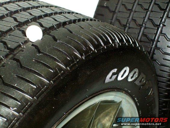 close-up of Goodyear tires on a rim