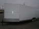 1990 Ford Bronco - This is a white enclosed trailer with a diamond plate front and dual wheels.