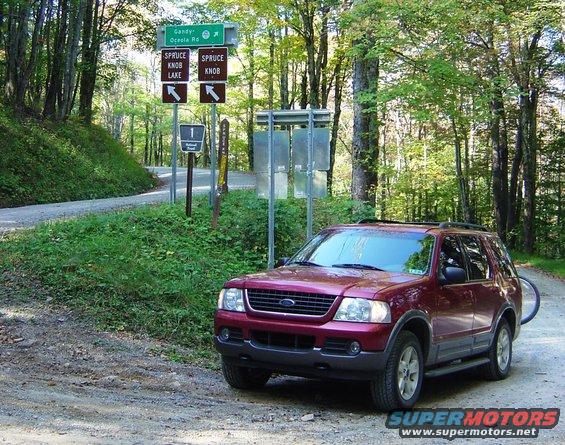 forest roading near spruce knob lake, west virginia.