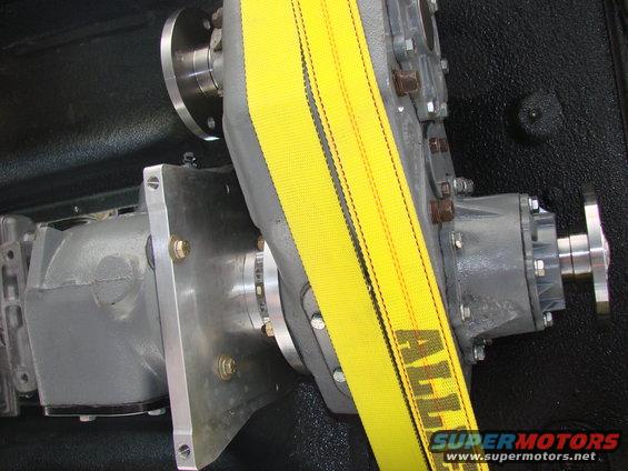 Transfer case doubler with yellow strap