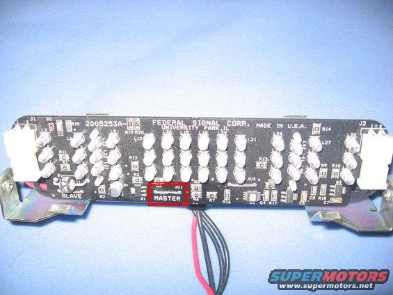 Circuit board with "MASTER" label and "FEDERAL SIGNAL CORP." text