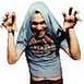 1998 Ford Crown Victoria - A person with a t-shirt draped over their head makes a spooky gesture with their hands.
