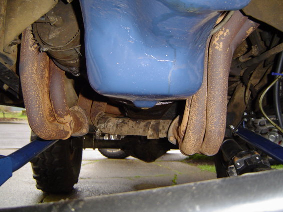 Here you can see how the drivers side drops down inside of the driveline.
