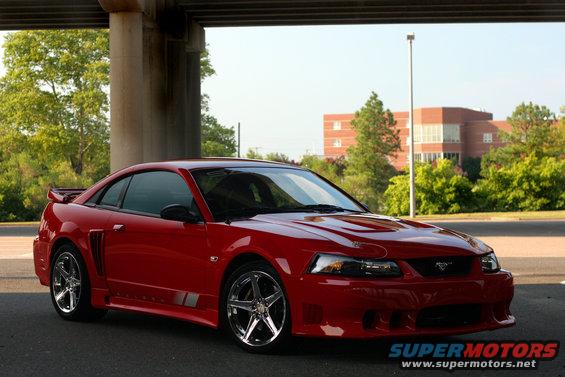 Red 2004 Saleen S-281SC coupe, 3/4 front view