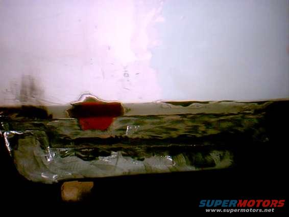 drivers rear quarter patch work