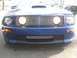 2007 Ford Mustang - Front view of a blue 2007 Ford Mustang, showing its distinctive grille and headlights.