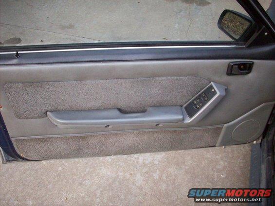 1989 Ford Mustang interior door panel with power window controls