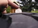 1983 Ferrari Enzo - Measuring tire tread depth with a quarter coin.