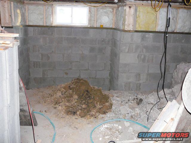 2nd section cinder block wall complete
