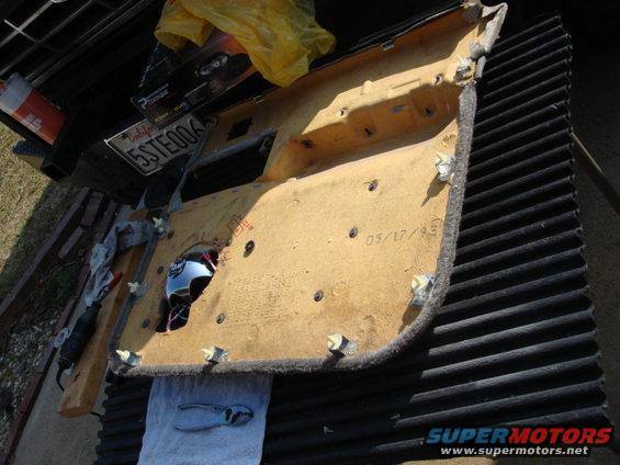 radio43.jpg all new carrots instaled and then ready to install. 
I found out the power motor was in the way so i had to fall back on a set of crystal audio speakers. they fit fine.