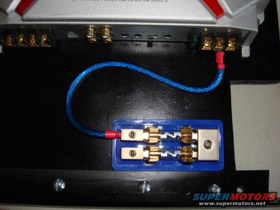 radio52.jpg well in came the rain so i had to return to the house so i felt this was a good time to make the few patch cables i needed. here is the power cable for the sub amp.