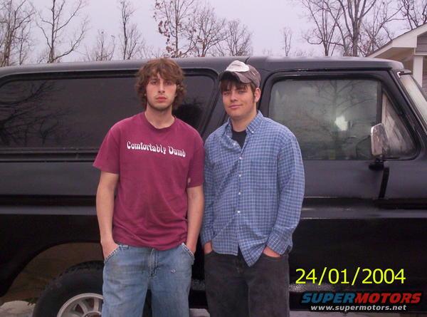 me and my buddy by my bronco 
