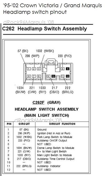 9502cvgmqheadlampswitchpinoutc268.jpg 1995-2002
CV/GMQ headlamp switch pinouts