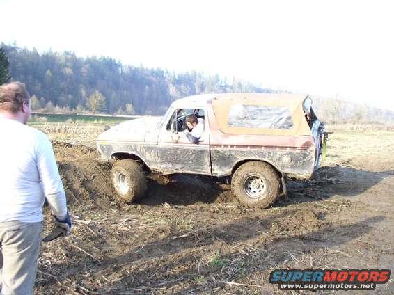 Berne testing the new ditch.