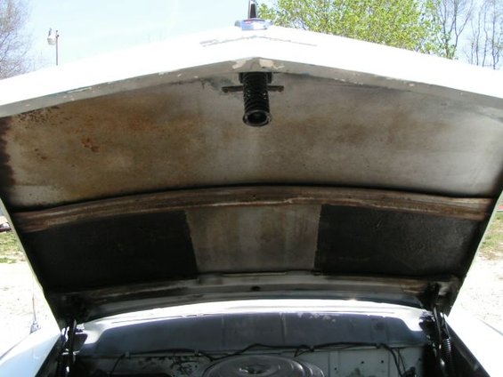 1956 Ford Fairlane under hood view