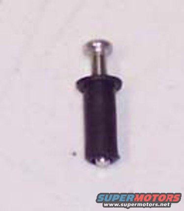 Door lock actuator rod with metal pin and black cylinder