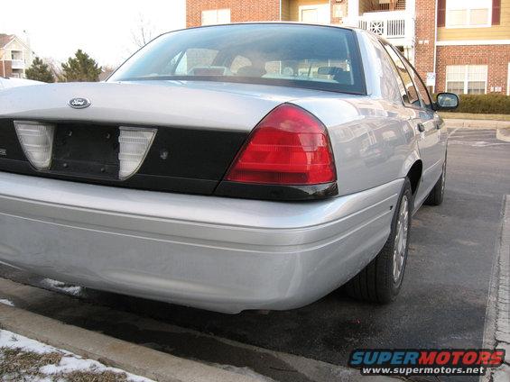 Silver 2004 Ford Crown Victoria rear view