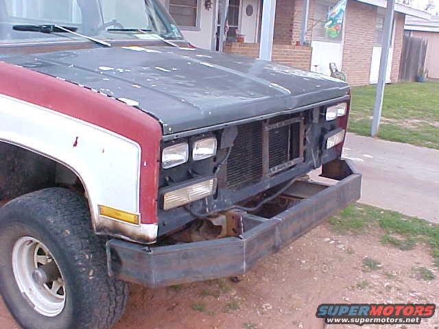 this was the start of my first custom bumper.  it was designed wrong and although very strong, it was too ineffective