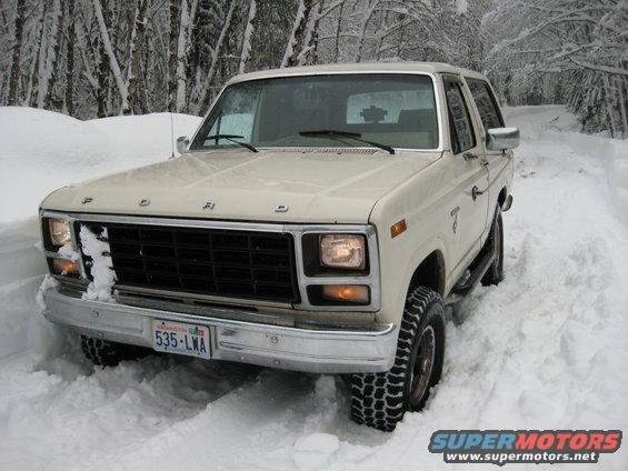 Driving to my cabin at full pressure without chains.