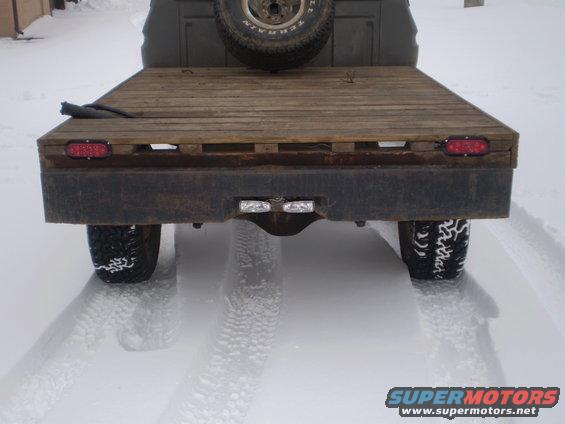 rear lighting and bent bumper
