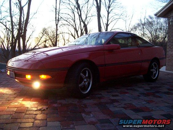 Red 1989 Ford Probe coupe, 3q-front view