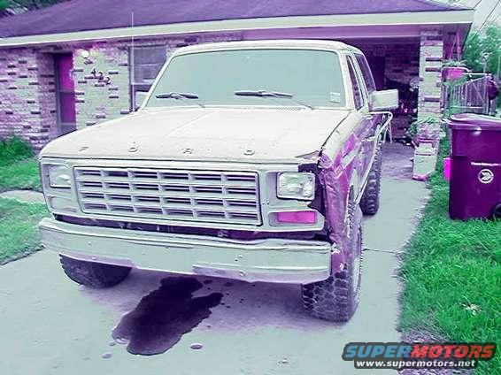 that body damage was there when I got the truck, and as for the oil...time to replace that rear seal