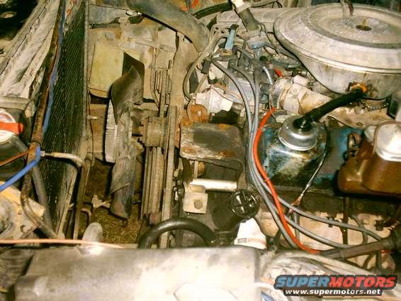 Removed the Fan Shroud and all a/c component's to free up some space.