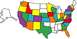 1995 Ford Bronco - A colorful map displays the United States, with Alaska shown separately.