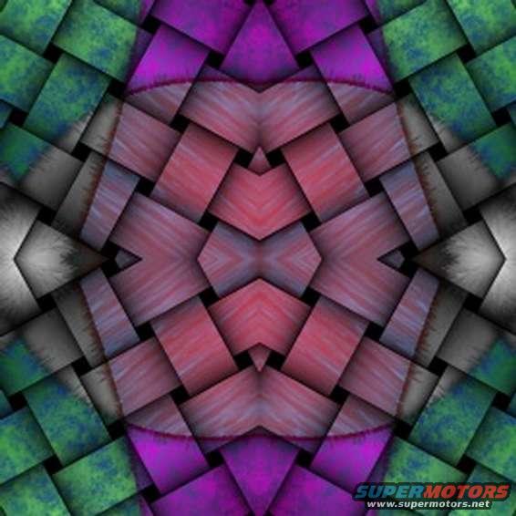 Abstract woven pattern with green, purple, and pinkish-red colors. Supermotors.net logo at bottom right