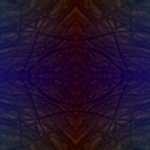 Abstract pattern with dark blue and red hues, resembling interwoven lines
