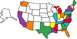 1978 Ford F-250 - A map of the United States shows various states colored in different hues, including Alaska.