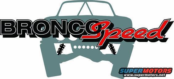 Bronco Speed logo over a teal silhouette of a Bronco's front end