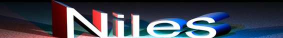 Niles logo with red and blue accents