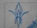 1979 Chevrolet C/K Pickup - Blue pinstripe art is applied to a light gray surface, with a website watermark visible.