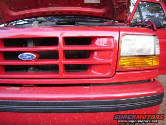 Stock grill, before the intake.