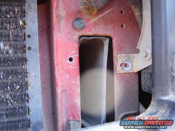 cut right off  at the radiator support