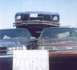 1978 Ford Bronco - A 1978 Ford Bronco is seen on a car carrier, partially obscured by other vehicles.