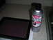 2002 BMW M3 - CRC Mass Air Flow Sensor Cleaner and an air filter are on a countertop.