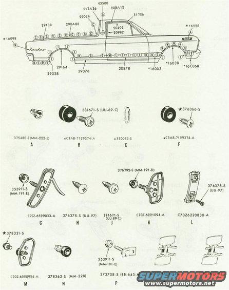 65-67 Trim Fasteners