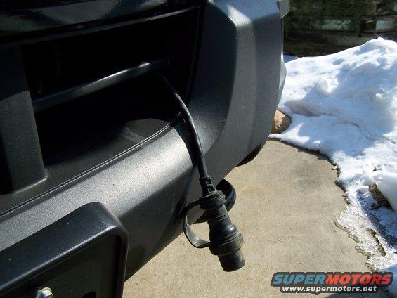 Plug for engine block heater.