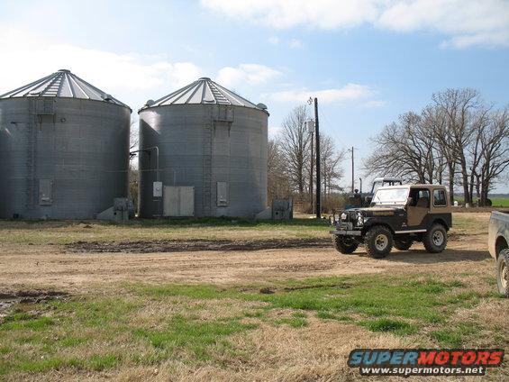 Renegade and grain bins.