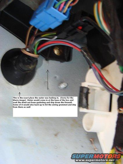 Here is the actual leak up close.  Sorry about the blur.