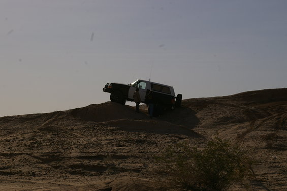 1986 Ford Bronco 3q-front view on dirt hill