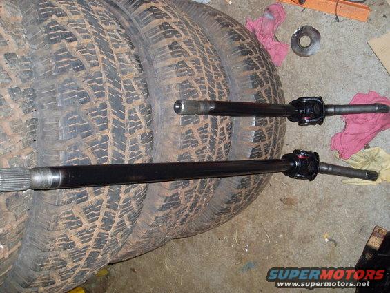 Axles cleaned and painted with Brute U-joints installed.