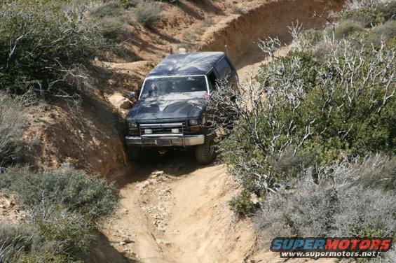 Going downhill, came close to the wall. 