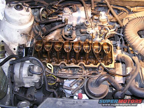 Valve cover off the 2.3L engine