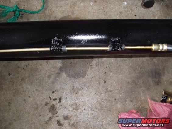 I also used some vacum line to insulate the brake line here. Nice and snug and should keep from any lines having holes rubbed in them.