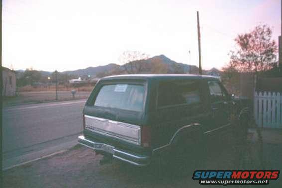 parked in front of my house - view over Socorro Peak / M Mountain